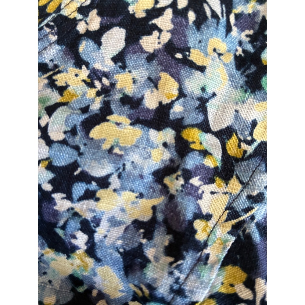 J. Jill Love Linen Blue Floral Shift Dress Short Sleeve Size L WDR237531 - Picture 8 of 9